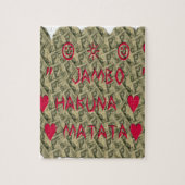 ハクナマタタトークマネーアートプリントデザイン ジグソーパズル (縦)