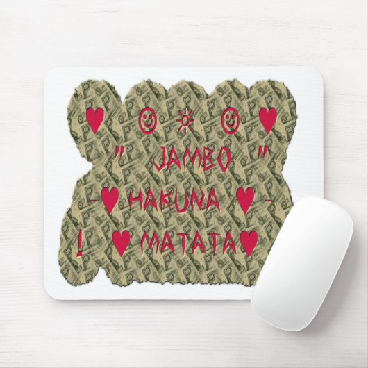 ハクナマタタトークマネーアートプリントデザイン マウスパッド (マウス)