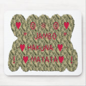 ハクナマタタトークマネーアートプリントデザイン マウスパッド (正面)