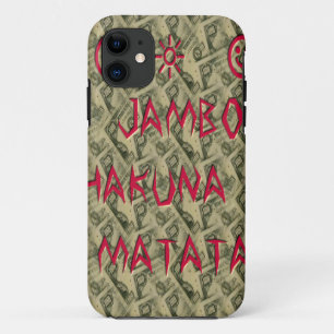 ハクナマタタトークマネーアートプリントデザイン iPhone 11 ケース