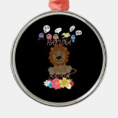 ハクナマタタハクナマタタベビーライオン。 メタルオーナメント (正面)