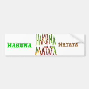 ハクナマタタハクナマタバンパーステッカー バンパーステッカー