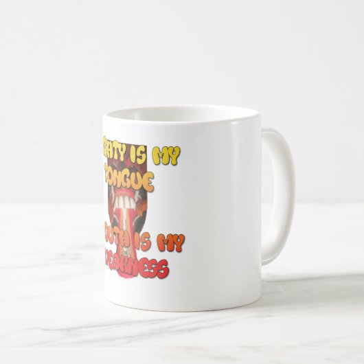 ハクナマタタハクナマタビッグ口。 コーヒーマグカップ (正面右)