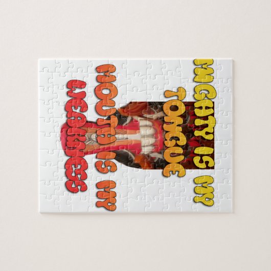 ハクナマタタハクナマタビッグ口。 ジグソーパズル (横)