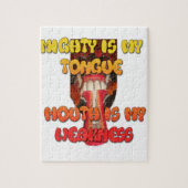 ハクナマタタハクナマタビッグ口。 ジグソーパズル (縦)