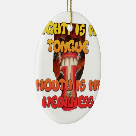 ハクナマタタハクナマタビッグ口。 セラミックオーナメント (右)