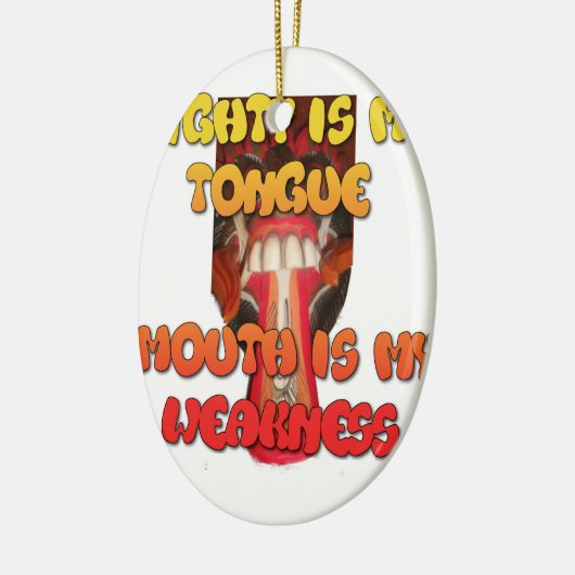 ハクナマタタハクナマタビッグ口。 セラミックオーナメント (左)