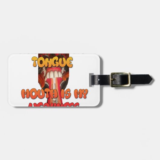 ハクナマタタハクナマタビッグ口。 ラゲッジタグ (正面横)