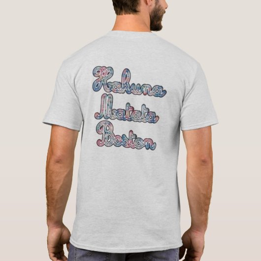 ハクナマタタハクナマタボストンTシャツ Tシャツ (裏面)