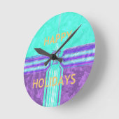 ハクナマタタハッピーホリデイズ ラウンド壁時計 (傾斜)