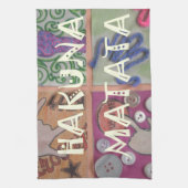 ハクナマタタハンドサインアートプリント キッチンタオル (縦)