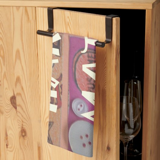 ハクナマタタハンドサインアートプリント キッチンタオル (三つ折り)