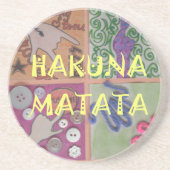 ハクナマタタハンドサインアートプリント コースター (正面)