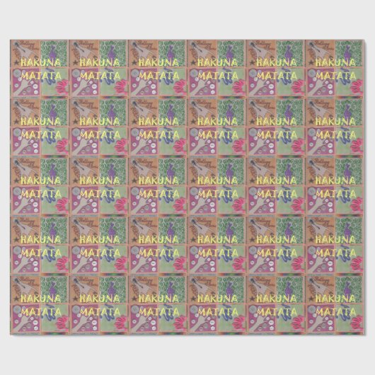 ハクナマタタハンドサインアートプリント ラッピングペーパー (フラット)