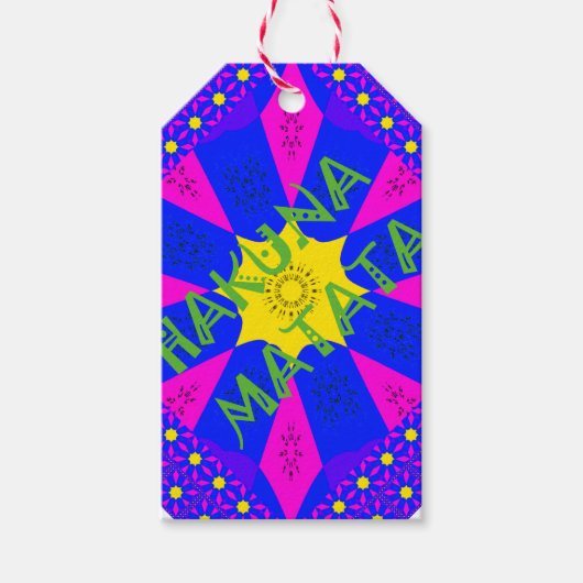 ハクナマタタビューティフルアメージングデザインカラー ギフトタグ (正面)