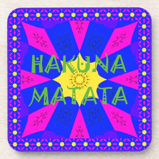ハクナマタタビューティフルアメージングデザインカラー コースター (正面)