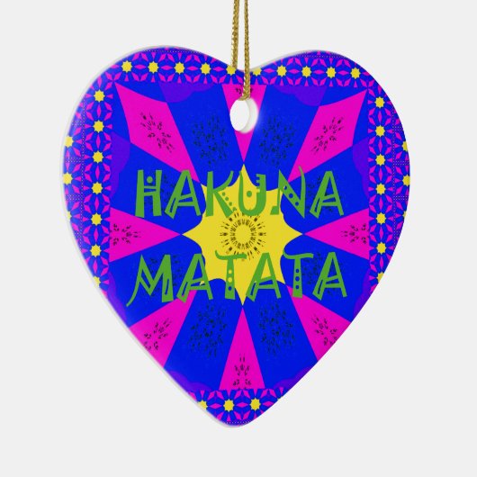 ハクナマタタビューティフルアメージングデザインカラー セラミックオーナメント (右)