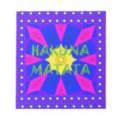 ハクナマタタビューティフルアメージングデザインカラー ノートパッド (正面)