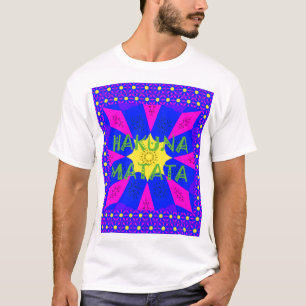 ハクナマタタビューティフルアメージングデザインカラー Tシャツ