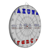 ハクナマタタフランスアートプリント/グラフィック ダーツボード (正面左)