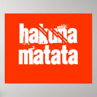 ハクナマタタプリント ポスター