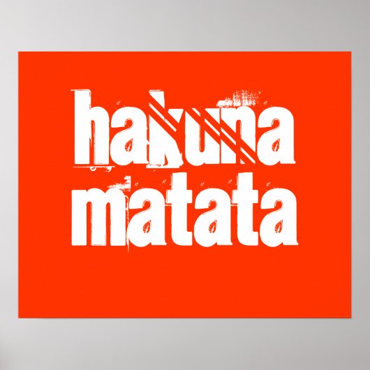 ハクナマタタプリント ポスター (正面)