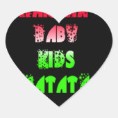 ハクナマタタベビーキッズギフト素晴らしいカラーデシ ハートシール (正面)