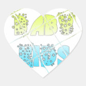 ハクナマタタベビーキッズハッピーカラーズアートプリントデ ハートシール (正面)