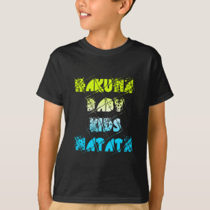 ハクナマタタベビーキッズハッピーカラーズアートプリントデ Tシャツ