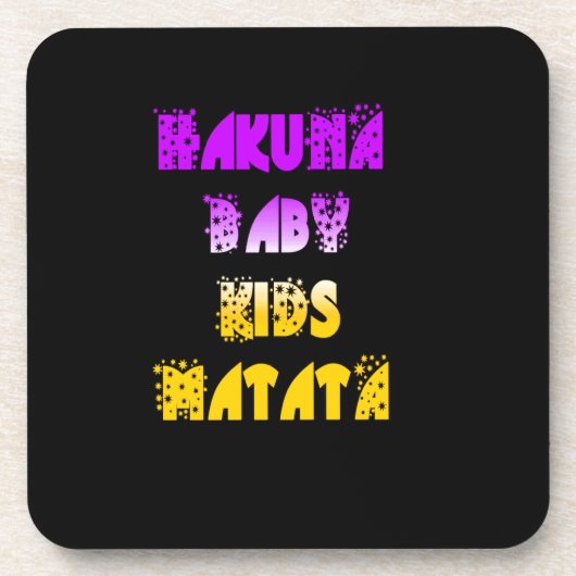 ハクナマタタベビー&キッズアートプリント コースター (正面)