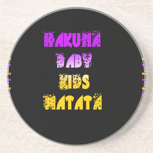 ハクナマタタベビー&キッズアートプリント コースター (正面)