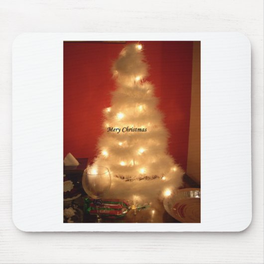ハクナマタタメリークリスマスホワイト マウスパッド (正面)