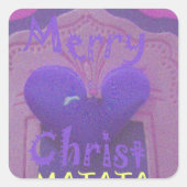 ハクナマタタメリークリスマスラブデザイン.jpg スクエアシール (正面)