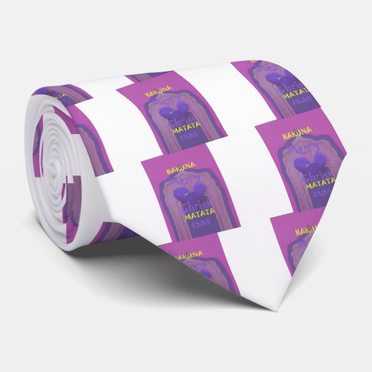 ハクナマタタメリークリスマスラブデザイン.jpg ネクタイ (ロール)