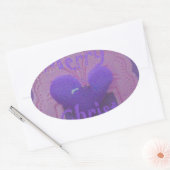 ハクナマタタメリークリスマスラブデザイン.jpg 楕円形シール (封筒)