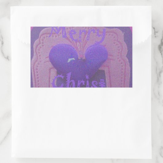 ハクナマタタメリークリスマスラブデザイン.jpg 長方形シール (バッグ)