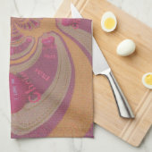 ハクナマタタメリークリスマスラブリーハートデザイン キッチンタオル (四つ折り)