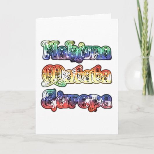 ハクナマタタヨーロッパアートプリント/グラフィック カード (正面)