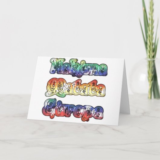 ハクナマタタヨーロッパアートプリント/グラフィック カード (正面)