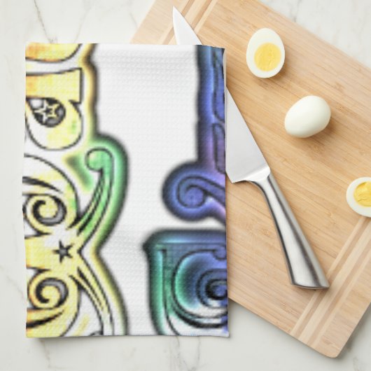 ハクナマタタヨーロッパアートプリント/グラフィック キッチンタオル (四つ折り)