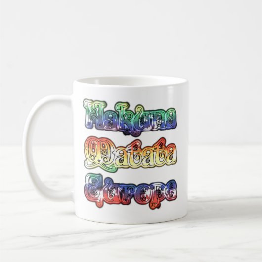 ハクナマタタヨーロッパアートプリント/グラフィック コーヒーマグカップ (左)