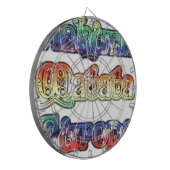 ハクナマタタヨーロッパアートプリント/グラフィック ダーツボード (正面左)