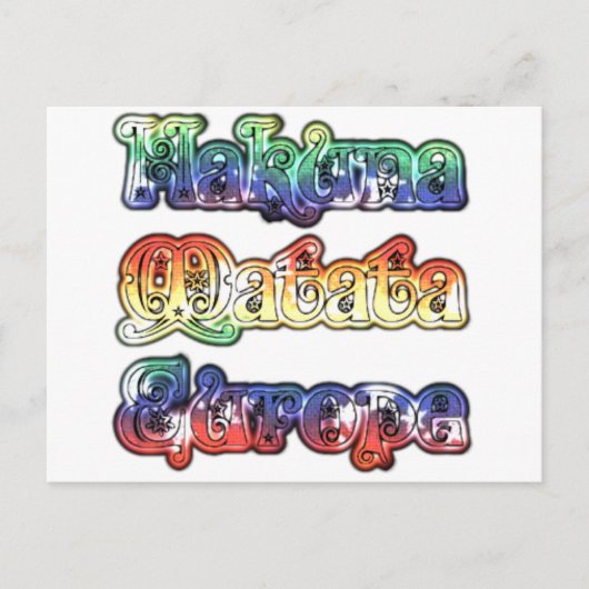 ハクナマタタヨーロッパアートプリント/グラフィック ポストカード (正面)
