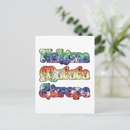 ハクナマタタヨーロッパアートプリント/グラフィック ポストカード (スタンド正面)