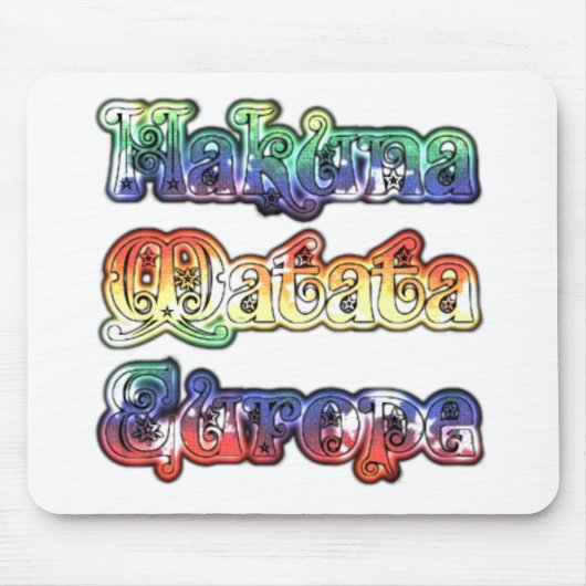 ハクナマタタヨーロッパアートプリント/グラフィック マウスパッド (正面)