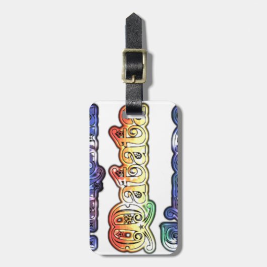 ハクナマタタヨーロッパアートプリント/グラフィック ラゲッジタグ (正面縦)