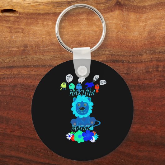 ハクナマタタライオンアートプリント キーホルダー (正面)