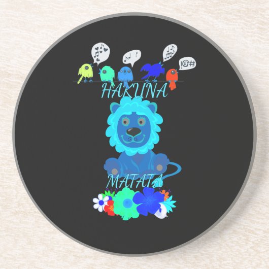 ハクナマタタライオンアートプリント コースター (正面)