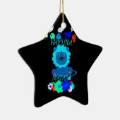 ハクナマタタライオンアートプリント セラミックオーナメント (右)