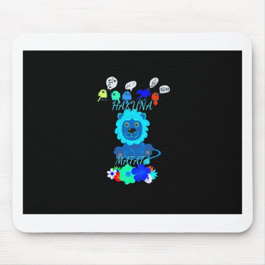 ハクナマタタライオンアートプリント マウスパッド (正面)